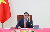 Thủ tướng Phạm Minh Chính tại cuộc điện đàm. Ảnh: BNG