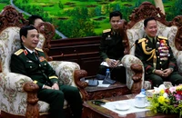 Đại tướng Phan Văn Giang hội kiến Bộ trưởng Bộ Quốc phòng Lào