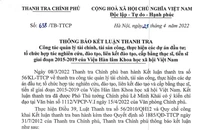 Kết luận thanh tra chính phủ 