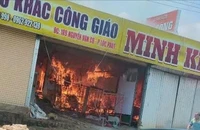 Cháy xưởng điêu khắc ở TP Bảo Lộc, thiệt hại hàng tỉ đồng