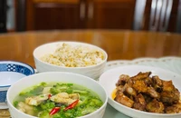Canh khổ qua nấu cá chuồn ngày nắng 