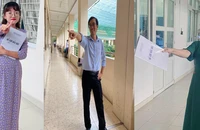 Thầy cô tham gia kiểu chụp ảnh này sẽ tạo dáng đang “phạt” hoặc “bắt quả tang học sinh”. Ảnh: CHỤP MÀN HÌNH.