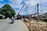 Thiếu cát đắp nền, chính quyền Hậu Giang nhờ An Giang hỗ trợ