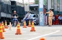 CSGT Công an TP Cần Thơ tổ chức kỳ sát hạch lái xe đầu tiên