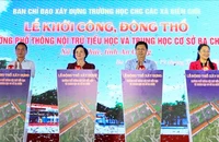 Phó Thủ tướng Phạm Thị Thanh Trà dự lễ khởi công trường phổ thông nội trú liên cấp ở An Giang