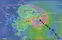 Bão số 2 đang ở trên biển Quảng Ninh - Hải Phòng