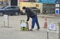 Một cửa hàng xăng dầu ở Hà Nội thông báo hết xăng