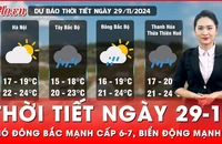 Dự báo thời tiết ngày 29-11: Bắc Bộ rét đậm, rét hại; gió đông bắc mạnh cấp 6-7 khiến biển động mạnh