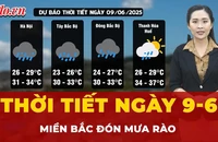 Dự báo thời tiết ngày 9-6: Miền Bắc có mưa rào tập trung vào chiều tối và đêm