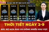 Dự báo thời tiết ngày 2-9: Bắc Bộ và Bắc Trung Bộ có mưa rào, đêm ven biển khả năng có giông
