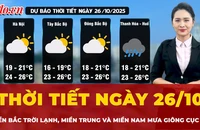 Dự báo thời tiết ngày 26-10: Miền Bắc trời lạnh, miền Trung và miền Nam mưa giông cục bộ, gió giật mạnh