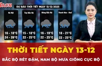 Dự báo thời tiết ngày 13-12: Bắc Bộ rét đậm, Nam Bộ mưa giông cục bộ