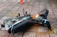 Khởi tố thanh niên đốt xe máy sau khi CSGT đo nồng độ cồn 