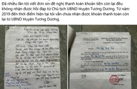 Vụ đòi nợ tiền cơm tiếp khách trên mạng: Huyện đã trả tiền cho dân 