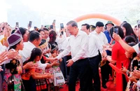 Tổng Bí thư Tô Lâm dự lễ khởi công Trường Phổ thông nội trú liên cấp tại vùng biên Nghệ An