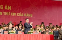 Thường trực Ban Bí thư Trần Cẩm Tú dự Lễ xuất quân bảo vệ an ninh Đại hội XIV