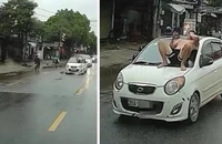 Vụ nằm trên nắp capo ô tô: Khởi tố cả bố vợ và con rể