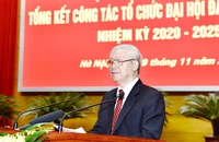 Tổng bí thư, Chủ tịch nước Nguyễn Phú Trọng phát biểu tại hội nghị. Ảnh: VGP