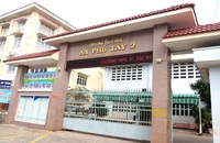 Trường An Phú Tây 2 yêu cầu phụ huynh không cho con tiêm vaccine phải ký vào bản cam kết. Ảnh: THỤC ĐOAN