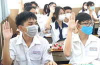 Một tiết học hoạt động trải nghiệm hướng nghiệp tại Trường THPT Nguyễn Thái Bình (quận Tân Bình). Ảnh: NGUYỄN QUYÊN