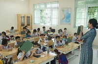Một tiết học của cô trò Trường Tiểu học Lương Thế Vinh, quận Bình Tân. Ảnh: NGUYỄN QUYÊN