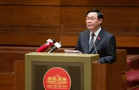 Chủ tịch Quốc hội Vương Đình Huệ phát biểu gợi mở các nội dung thảo luận tại diễn đàn. Ảnh: quochoi.vn