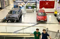 VinFast - hãng xe điện của Việt Nam đã chào sân ấn tượng trên sàn Nasdaq (Mỹ) hôm 15-8. Ảnh: PM
