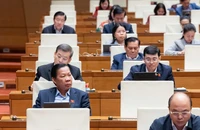 Quốc hội thảo luận về dự án Luật Tòa án chuyên biệt tại trung tâm tài chính quốc tế. Ảnh: QH