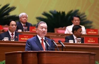 Tổng Bí thư Tô Lâm phát biểu tại phiên bế mạc Đại hội XIV của Đảng vào chiều 23-1. Ảnh: TTXVN