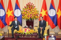 Bí thư TP.HCM Nguyễn Văn Nên hội kiến Tổng Bí thư, Chủ tịch nước Lào