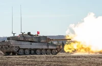 Xe tăng Leopard của Đức trong một cuộc tập trận gần sân bay Gagetown (Canada) hồi 2017. Ảnh: REUTERS