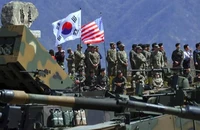 Binh sĩ Mỹ-Hàn trong cuộc tập trận chung hồi tháng 10-2022. Ảnh: AFP
