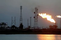 Hình ảnh mỏ dầu Nahr Bin Umar (phía bắc TP Basra, Iraq). Ảnh: REUTERS