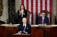 Chùm ảnh: Ông Biden đọc thông điệp liên bang 