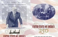 Hé lộ hình ảnh hộ chiếu Mỹ in hình ông Trump