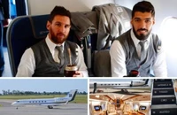 Messi chơi đẹp cho Suarez mượn máy bay riêng