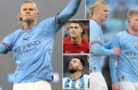 HLV Pep Guardiola đặt tiền đạo Haaland ngang hàng Messi và Ronaldo