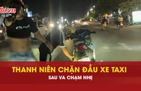 chặn đầu xe, thanh niên, va chạm, 