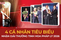 4 chuyên gia gạo cội trong ngành luật nhận Giải thưởng Tinh hoa Pháp lý mùa đầu tiên