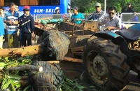 Xe máy cày nổ bánh, lật đè chết tài xế