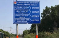  12 bảng thông tin tiếp nhận sự cố hỏng xe trên đường Rừng Sác, Cần Giờ