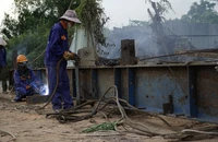 Cầu Nam Lý, TP Thủ Đức thi công xuyên lễ 30-4