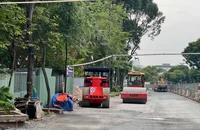 Tuyến đường tạm trong dự án Trần Quốc Hoàn - Cộng Hòa dần thành hình