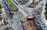 Cận cảnh đại công trường dự án xây dựng nút giao An Phú, TP Thủ Đức 