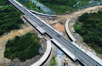 Nút giao Vành đai 3 với cao tốc TP.HCM - Long Thành - Dầu Giây gấp rút hoàn thành