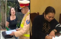 Tạm giữ 1 phụ nữ chửi tổ cảnh sát giao thông
