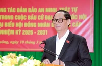 Phó Chủ tịch Quốc hội Trần Quang Phương kiểm tra công tác chuẩn bị bầu cử tại Thanh Hóa