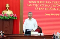 Tổng Bí thư Tô Lâm làm việc với Ban Thường vụ Tỉnh ủy Quảng Bình và Quảng Trị