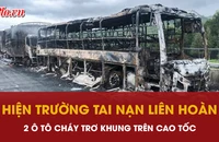 Va chạm liên hoàn trên cao tốc, 3 xe ô tô bốc cháy dữ dội