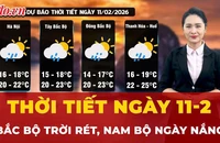 Thời tiết ngày 11-2: Bắc Bộ trời rét, Nam Bộ ngày nắng